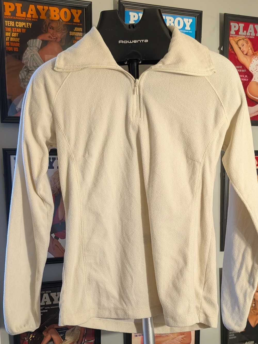 Columbia Men's Cream Zip-Up Sweater